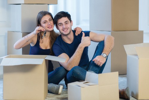Commercial moving team planning a business relocation in Streatham