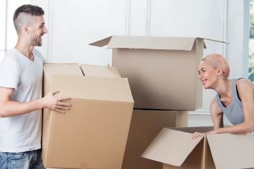 Careful loading of household items from a Streatham flat