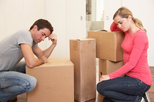 Reliable movers in Streatham preparing belongings for transport
