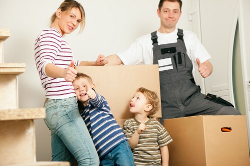 House moving checklist and packed boxes ready for a Streatham move